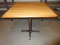 Metal Pedestal Base Table w/ Butcher Block Laminate Top