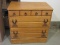 Maple Bachelors Chest Southwestern Chic 3 Drawers w/ Horse Shoe Pulls
