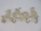 Adorable Cast Iron 4 Figural Kitten Kitty Cats on Limb Wall Décor Hooks Distressed Finish