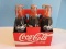 Collectible 6 Pack Carrier Case w/ Size 8oz Coca-Cola Classic Glass Bottles Unopened