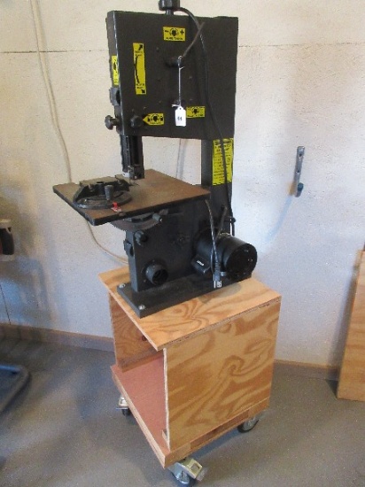 Central Machinery 9" Bench Top Band Saw 1/3HP w/ Wooden Bin on Casters