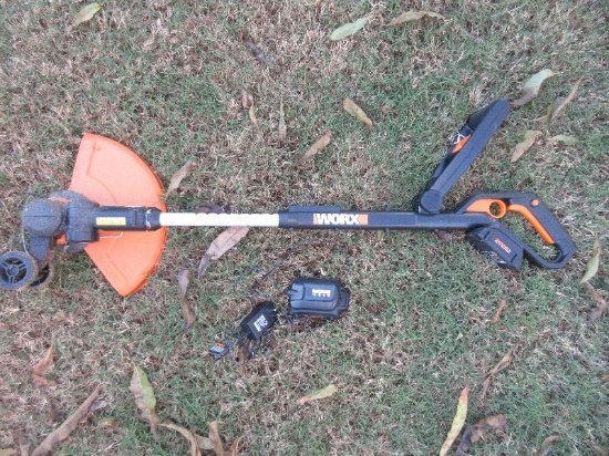 Worx 20V GT 2.0 String Trimmer, Edger & Mini-Mower WG160.3 w/ 2 Batteries & Charge