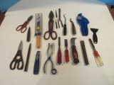 Group - Wood Chisels, Cutter Shears, Curved Knife, Etc.