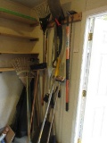 Group - Yard Hand Tools Shovels, 5lb Cutter Mattock w/ Oak Handle, Hard Rake