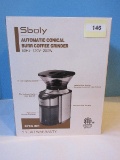 Sholy Automatic Conical Burr Coffee Grinder 12 Cup Capacity Chamber 19 Grind Setting Sizes