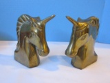 Pair - Brass Unicorn 5 1/4