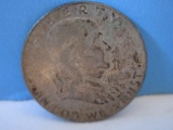 1962 Franklin Half Dollar Coin Denver Mint Mark 90% Silver Composition