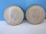 2 Silver 1964 Kennedy Silver Half Dollar Coins No Mint Mark