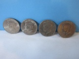4 Kennedy Bicentennial Half Dollar Coins 1776-1976