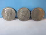 3 Kennedy Bicentennial Half Dollar Coins One w/ Denver Mint Mark