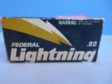 Federal Lightning .22 Caliber Long Rifle High Velocity Rim Fire Cartridges Ammo Brick