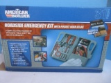 31 Piece - American Builder Roadside Emergency Kit w/ Pocket Road Atlas