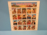 Legends of The West © 1993 Full Sheet 29c Postage USAP Stamps