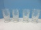 Set - 4 Clear Whitehall Pattern by Colony Glass Heavy Pressed Glass Cooler Iced Tea Goblets