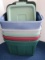 5 Rubbermaid Roughneck/Keepers Rough Storage Box Totes 18 Gallon w/ Lids