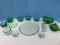 Green Glass Collection Emerald Green Dome Covered Butter Dish