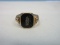 Gold Ring Stamp 10k 1923 Class Ring Black Onyx Partial Setting