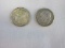 Two Roosevelt Silver Dime Coins 1951 & 1960 Composition 90% Silver 2.5g +/- Each
