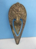 S. Kirk & Son Sterling Raised Repousse Rosebuds & Foliate Design Page Bookmark