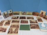 Collection Vintage Reims Belgium in WWII Brought Back, 6 U.S. Souvenir Post Cards