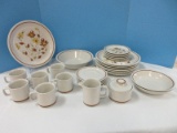30 Pieces - Camelot Stoneware Dinnerware Country Charm Pattern