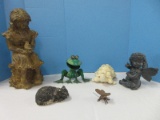 Group - Whimsical Metal Bobbing Head Frog 8 1/2