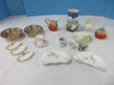 Porcelain Collection Figural Strawberry Creamer/Covered Sugar Bowl