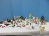 Group - Misc. Figurines, Chimes, Cloisonne Bell, Angel Figurines, Etc.