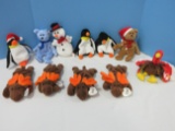 11 Collectible Ty Beanie Babies Holiday Collectors Plush Toys