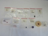 Collection Assorted Gemstones Sapphire .50cts., 2 Faceted Heart Garnets 7x7mm