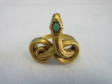 The Metropolitan Museum of Art Coiled Serpent Snake Ring w/ Green Accent Stone