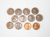 Coin Collection 12 Lincoln Wheat Penny Coins 1941, 1944, 1945, Three 1946, 1951 Denver Mint
