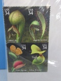 United States Postal Service Stamps 4 Block Carnivorous Plants 4x34c