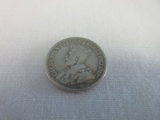 1918 Canada King George V Genuine Antique Silver 10 Cents Coin