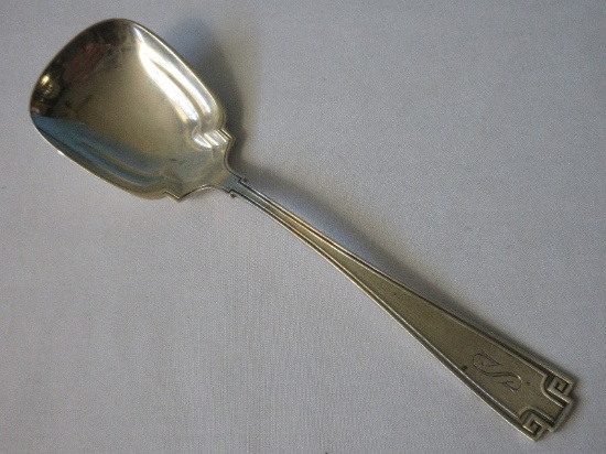 Gorham Sterling Etruscan Pattern Silverware Glossy Finish Sugar Spoon 5 7/8"