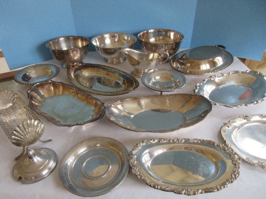Silverplate Collection Gorham 8" Footed Bowl, Sheridan Footed 8" Bowl