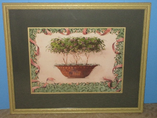 Paragon Gallery Titled "Horizontal Topiary Pink" Fine Art Print