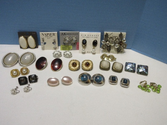 Exceptional Collection Designer Fashion Jewelry Clip-On/Pair Van Dell Sterling Turn Back