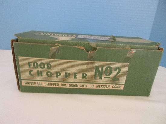 Universal Food Chopper No.2 in Original Box Wooden Handle