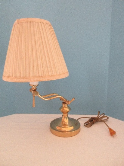 Brass Tone Swing Arm Desk Lamp