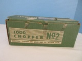 Universal Food Chopper No.2 in Original Box Wooden Handle