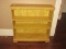 Painted Honey Mustard Bookcase w/ 2 Adjustable Shelves on Bracket Feet Scallop Trim