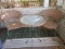 3 Piece - Synthetic Resin Bistro Patio/Deck Table Set Metal Verdigris Patina 30 1/4