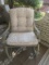 Aluminum Frame Scroll Arm Porch/Deck/Patio Rocker Rocking Chair w/ Foliage Accent Back