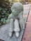 Concrete Garden Statue Boy w/ His Dog