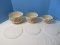 Set - 3 Desert Rose Pattern Nesting Enamelware Bowls w/ Plastic Storage Lids