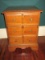 Cherry 2 Drawer Night Stand on Bracket Feet Simulated Wood Grain Top