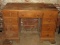 Vintage Maple Knee Hole Writing Desk Dovetail Drawers & Wooden Pulls