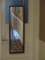 Mahogany Finish Framed Tri-Fold Panel Over Door Mirror