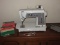 Vintage Singer Auto-Reel Sewing Machine Model 600 w/ Special Discs & Attachments, Etc.